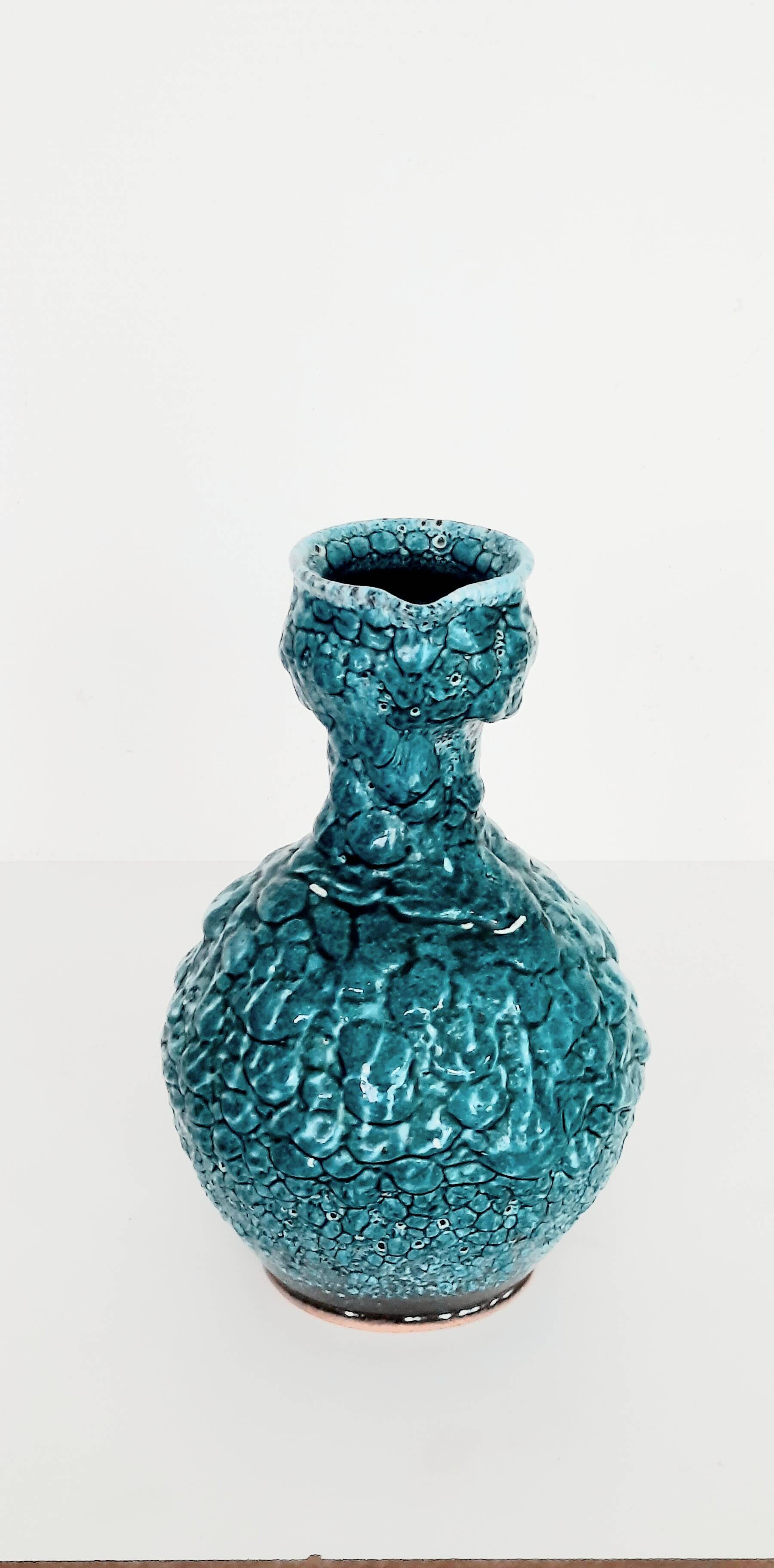 Ceramic vase with glacier glaze, 1950s-60s