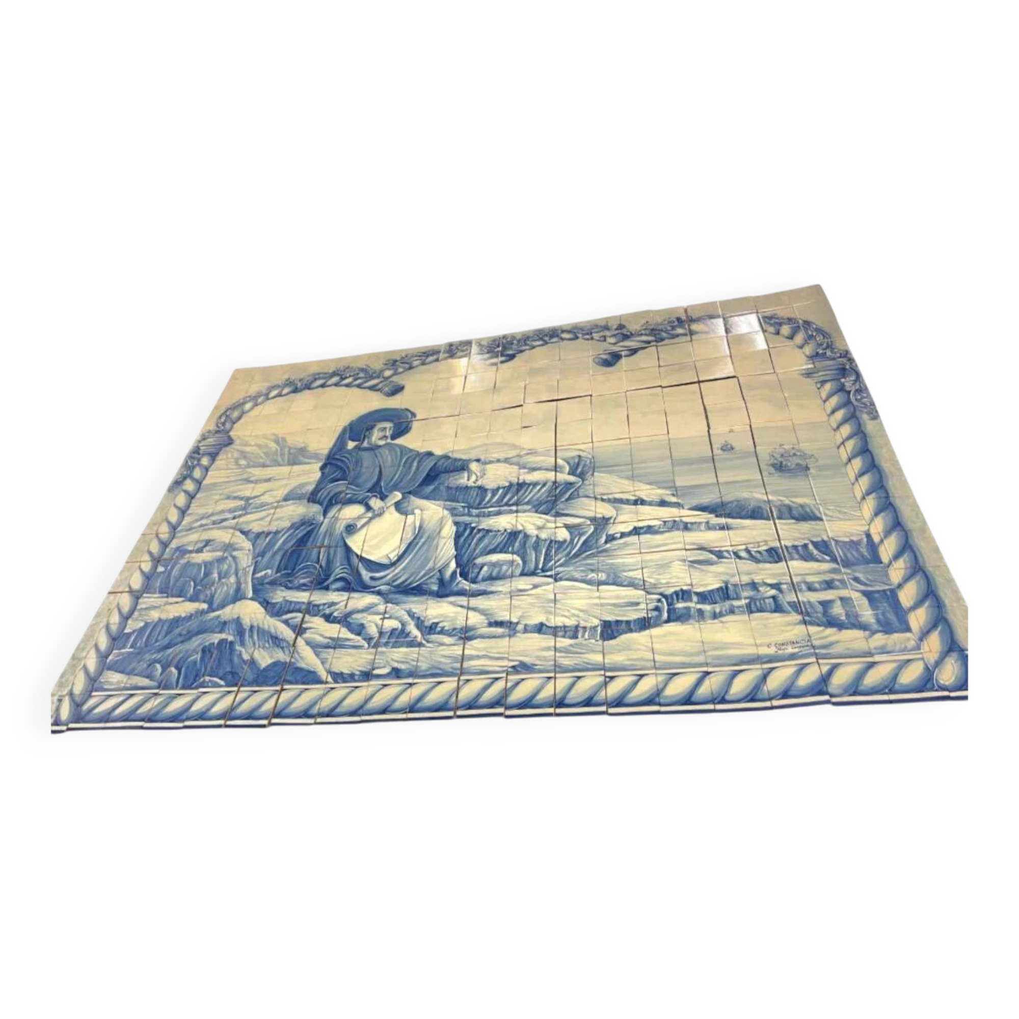 280 Hand painted Azulejos tiles / Henry the Navigator by C. Constantia / Jorge Gardoso 1996 / Portugal