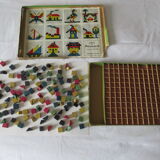 Old wooden mosaic set