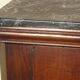 Walnut chest of drawers, black marble top