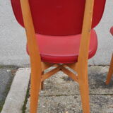 Pair of chairs type red skai bistro