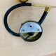 Pair of Arlus 50s opaline black and golden brass wall lamps