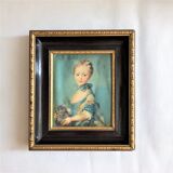 Painting on silk by JB Perronneau