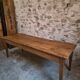 18th-century French farmhouse dining table in oak and chestnut.