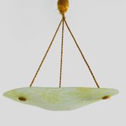 Suspension basin Art Deco 1 Fire, in yellow and transparent glass. Year 30