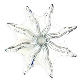 Coupe en cristal signée par art vannes 1950-1970