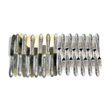 Silver knives and forks 800 goldsmith VM 1900