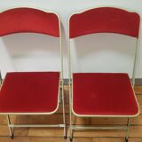 Folding chairs in chaisor velvet