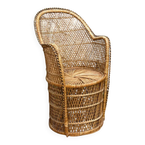 Fauteuil vintage en rotin