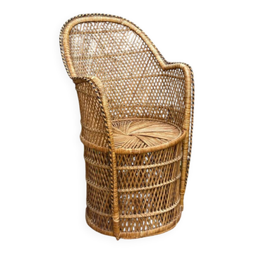 Fauteuil vintage en rotin