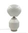 Space Age white glass table lamp, Faver Italy 1970s
