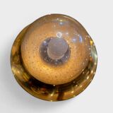 Vintage Austrian wall light in amber bubble glass