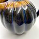 Pitcher Vintage jug in brown and blue ceramic in the shape of a melon