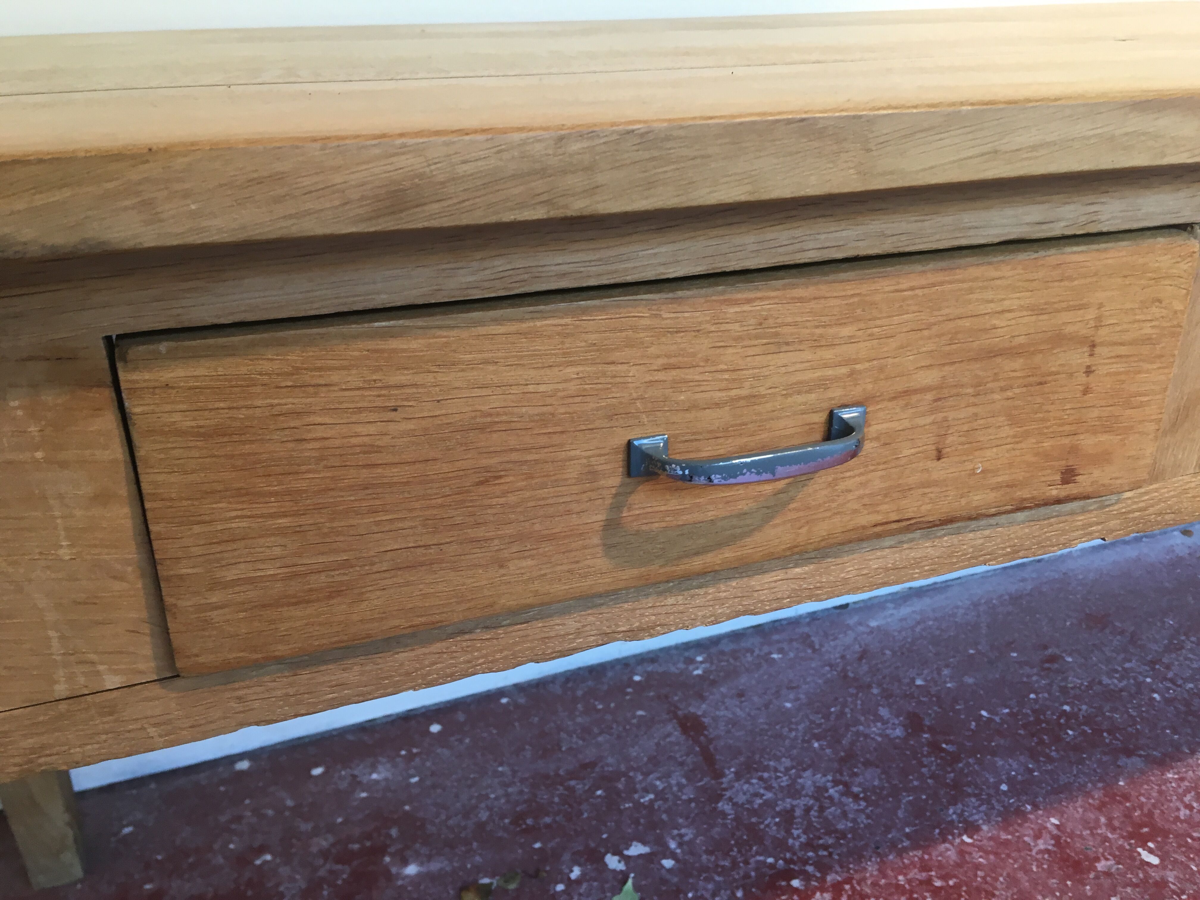 Farm table, 10 drawers