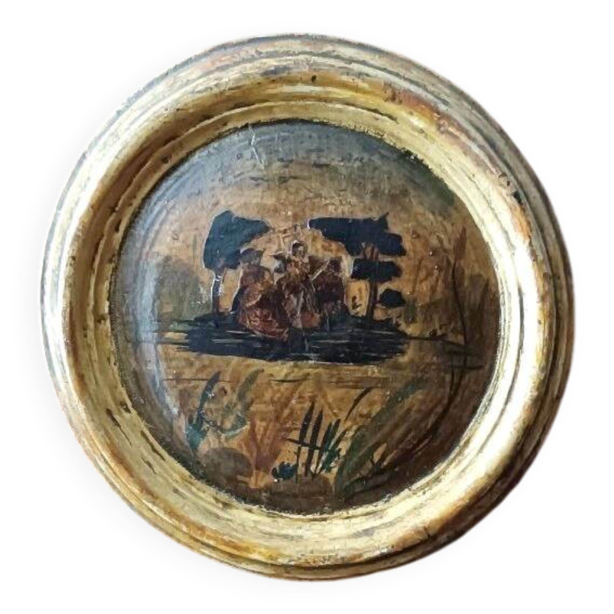 Ancienne peinture, Arte Povera technique, Venice, 18th century
