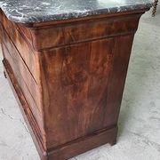 LOUIS XVI COMMODE IN MAHOGANY WITH 3 DRAWERS FROM THE 19TH CENTURY