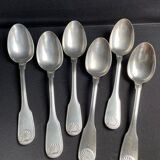 6 tablespoons in silver metal christofle model vendôme/arcantia before 1983
