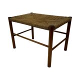 Vintage Stool Danish Papercord Rope Stool Mid Century Ottoman