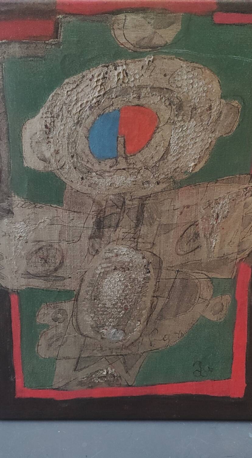 Peinture Art abstrait/Huile sur toile. Style Augustin Ubeda. 32 x 24cm