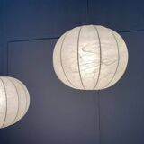 German mid-century cocoon pendant lamps by Friedel Wauer for Goldkant Leuchten, 1960s, set of 2.