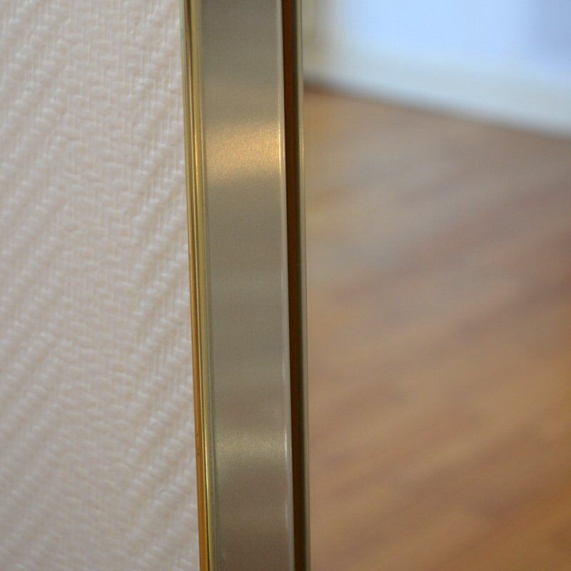 Golden and vintage silver mirror 1960s - 81x40cm