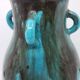 Primavera Vase for Spring in French Art Deco blue ceramic