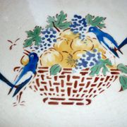 Round dish 32.5 cm Gournay signed M. Goupy for MAISON ROUARD
