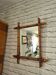 Vintage bamboo turned wooden mirror Belle Époque