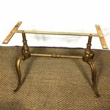 Classic brass-style coffee table and marble tray