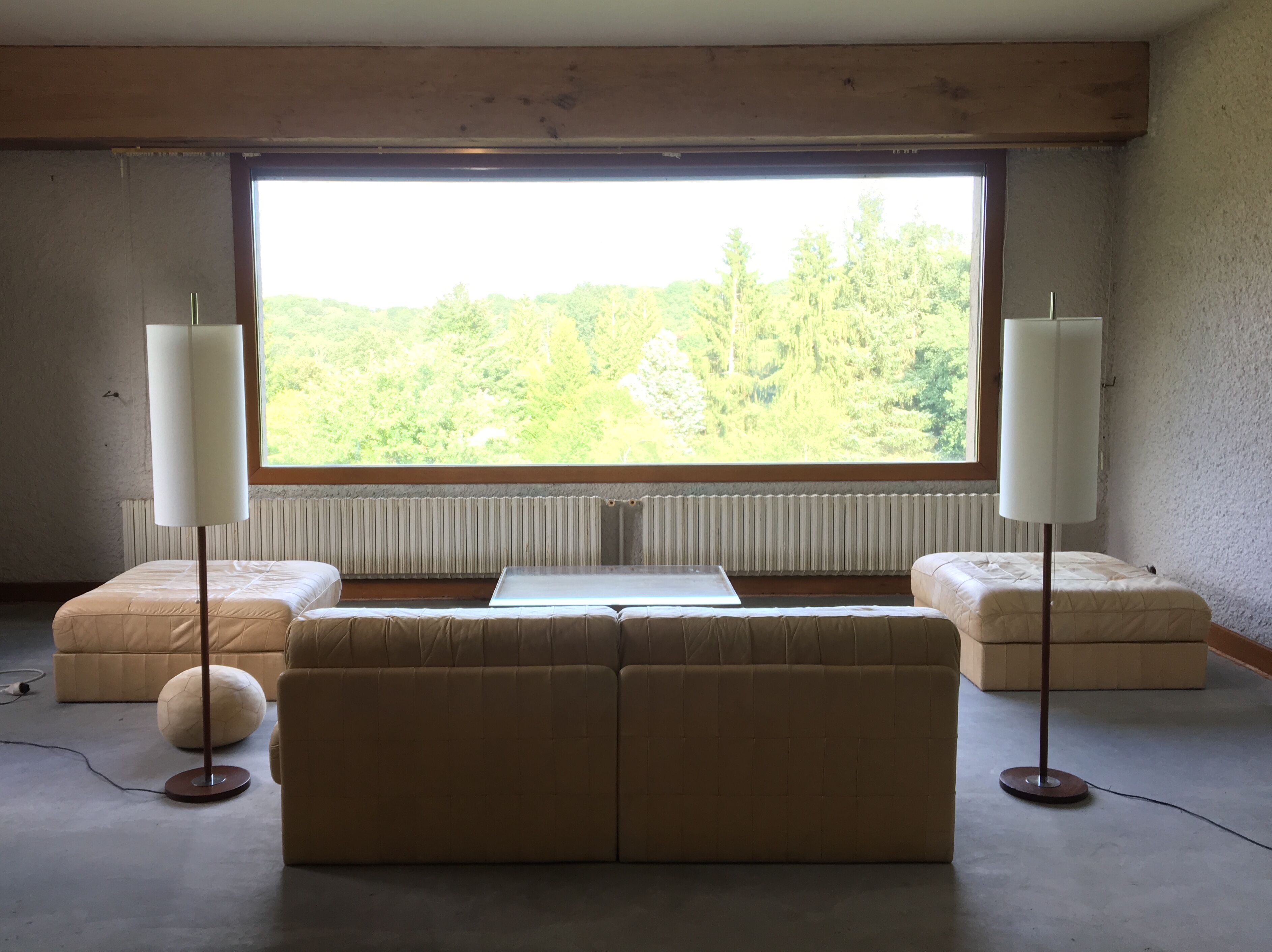 Pair of Monix teak lampposts