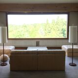 Pair of Monix teak lampposts