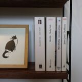 Large "string" shelf, Sweden, metal and wood