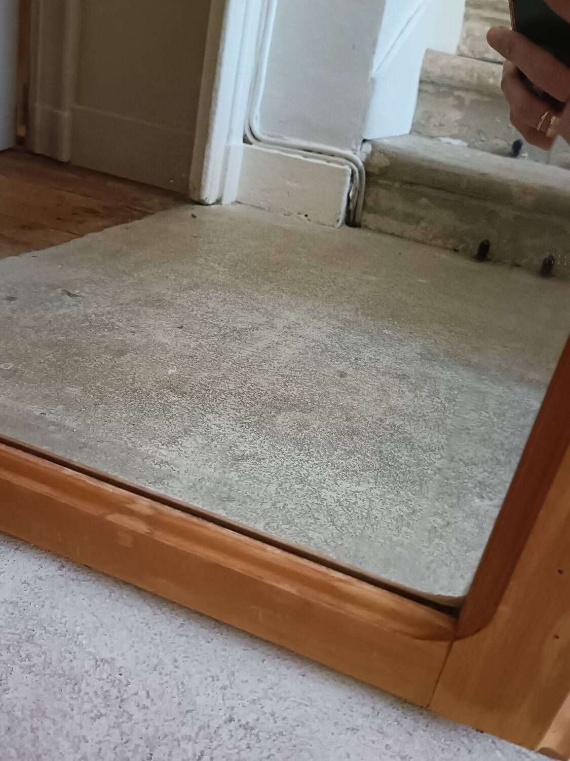 70' Scandinavian solid wood mirror