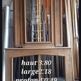 Cheminée et trumeau de château XVIIIe en chêne