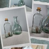 Duo of bottles/carafes, vintage