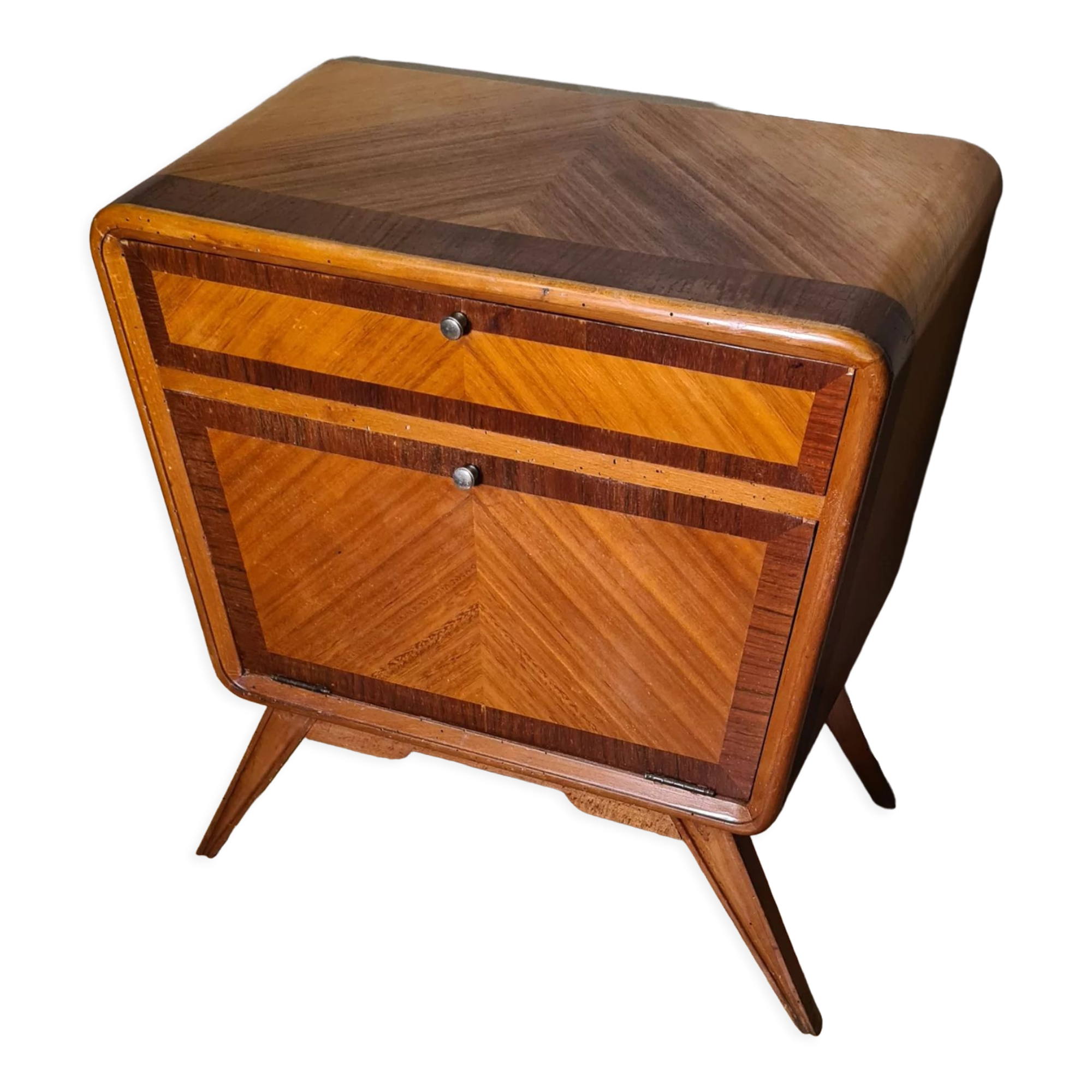 Table de chevet en marqueterie