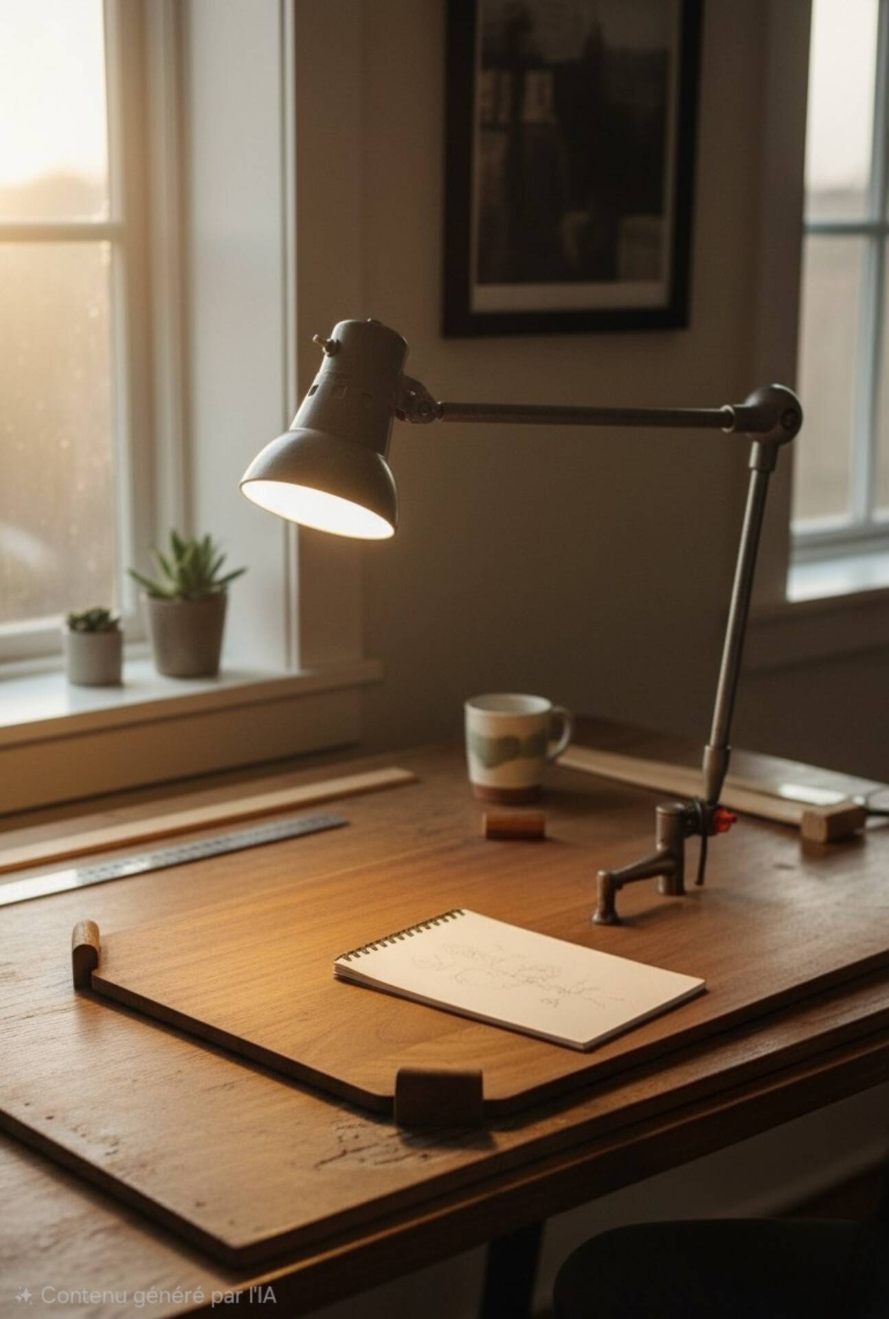 Vintage industrial architect lamp lumina – 1950s/60s