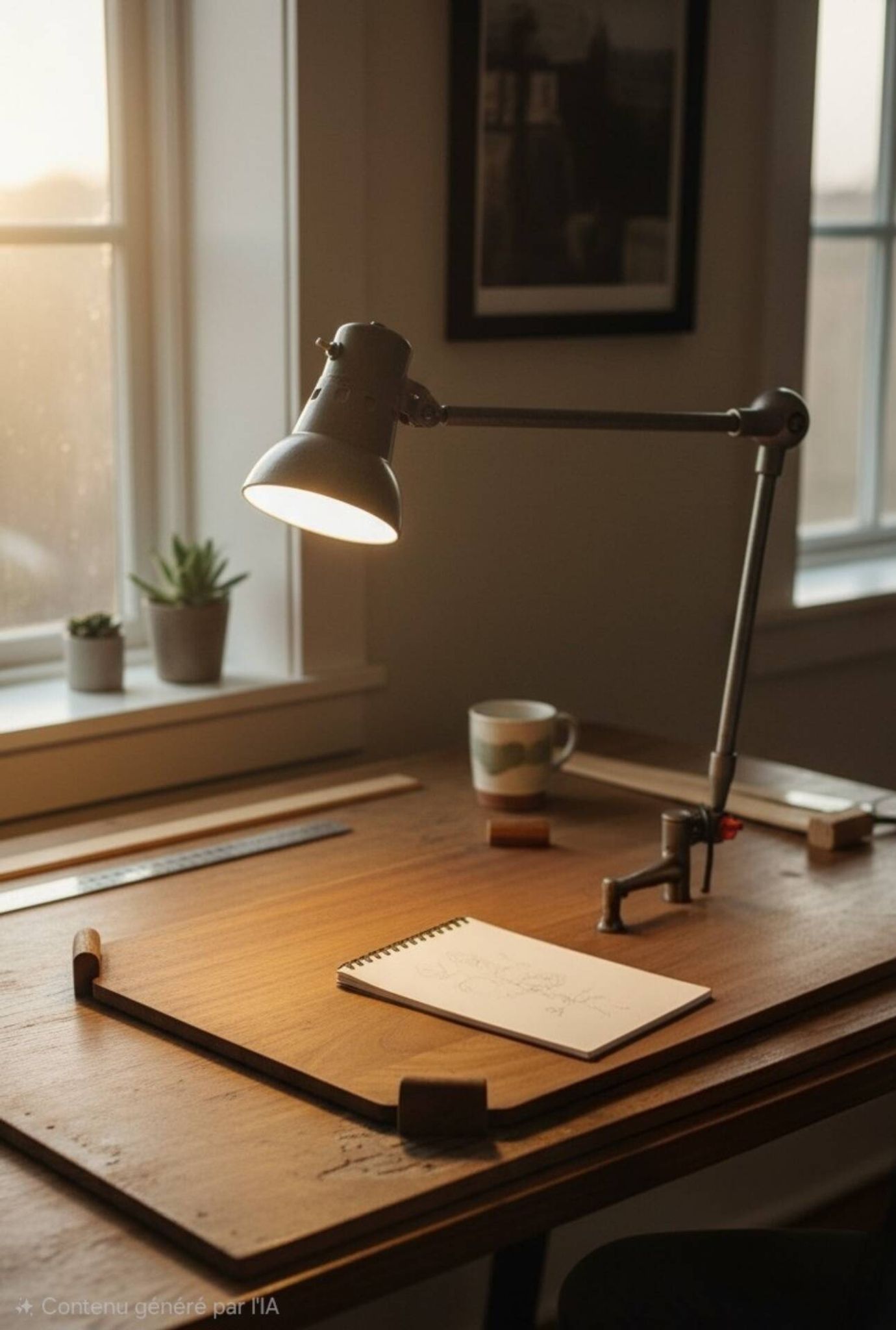 Vintage industrial architect lamp lumina – 1950s/60s