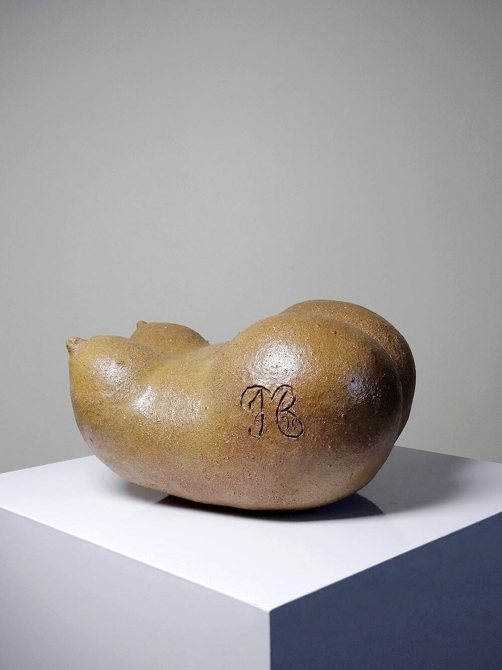 Grande Vénus sculpturale en grès, buste de femme, vintage signé, vintage 90
