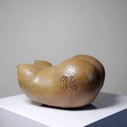 Grande Vénus sculpturale en grès, buste de femme, vintage signé, vintage 90