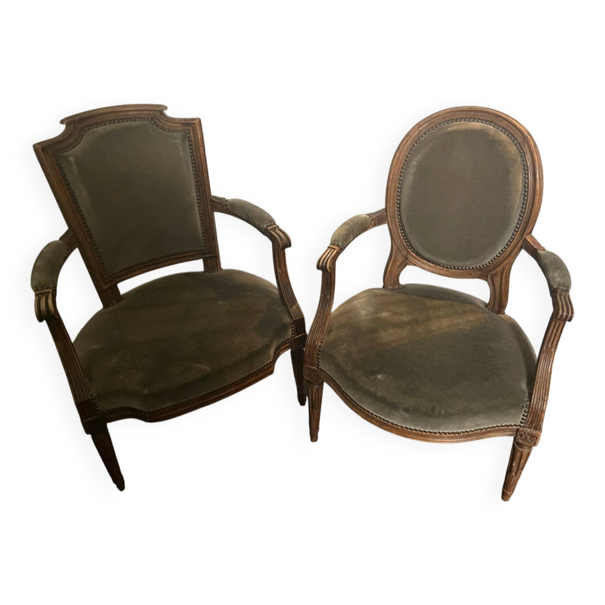 2 Louis XVI style armchairs
