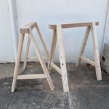 Trestle table, zinc top