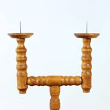 Mid-century wooden candle holder, Czechoslovakia, 1950s