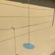 Suspension abat jour vintage bleu et blanc