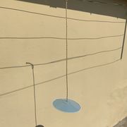 Suspension lampshade vintage blue and white