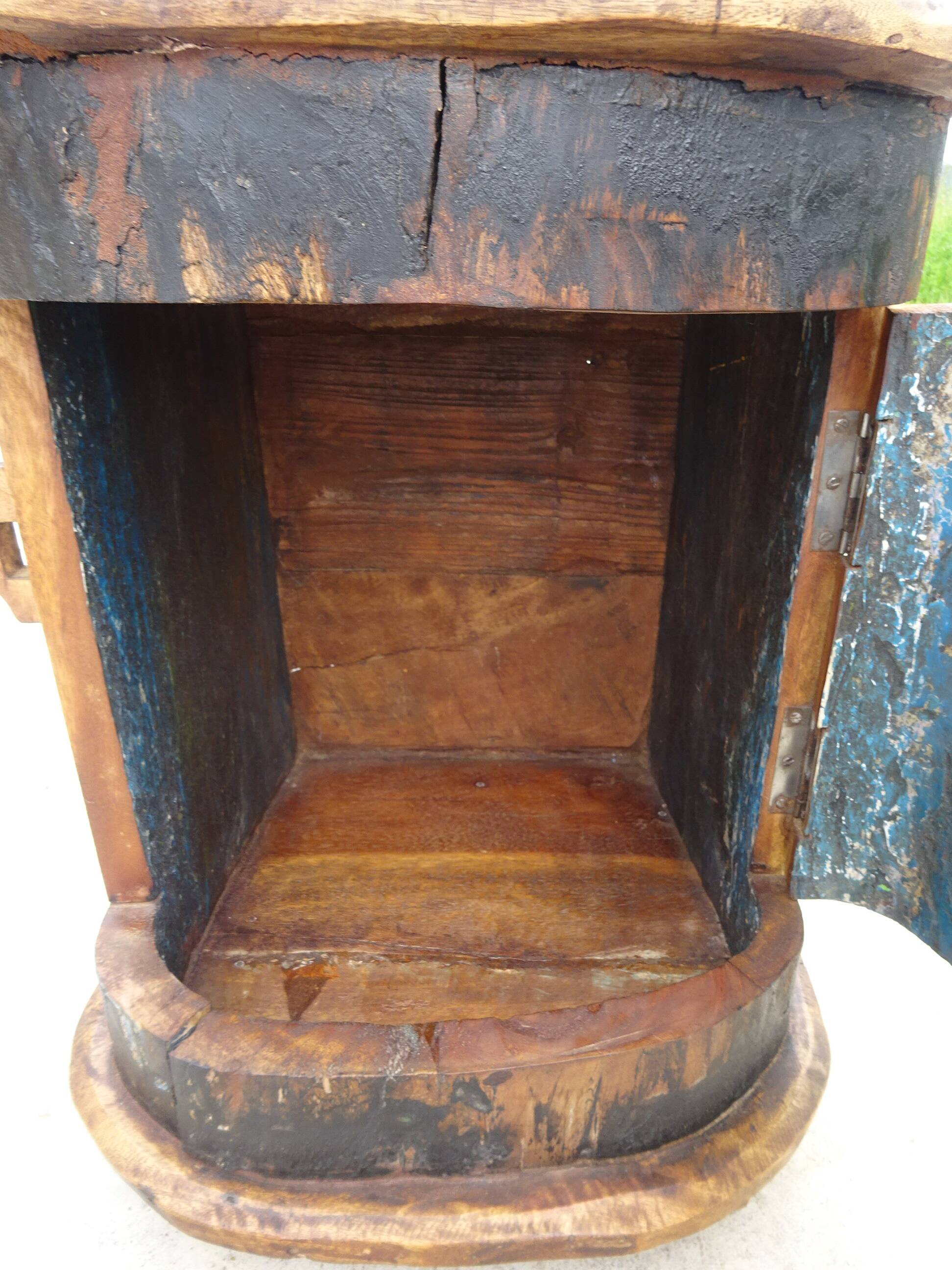 Small wooden canoe furniture, solid teak
