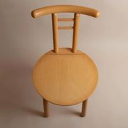 Light Wood Vintage Chair - 1980s Italian Minimalist, Japanese-Inspired, Solid Wood, Batch of 2
