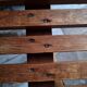 Vintage folding garden table in pine, mid-20th century.