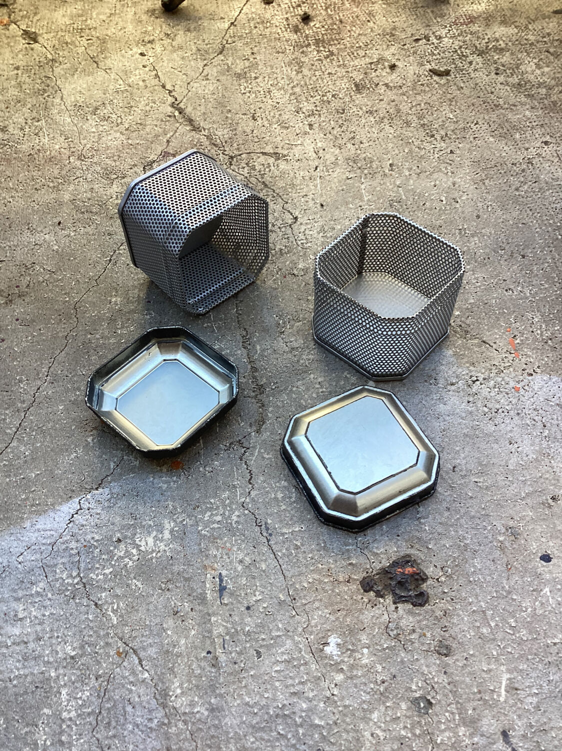 Pair of designer office storage boxes