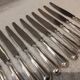 11 table knives with 800 silver handles, Swiss goldsmith Jezler filet